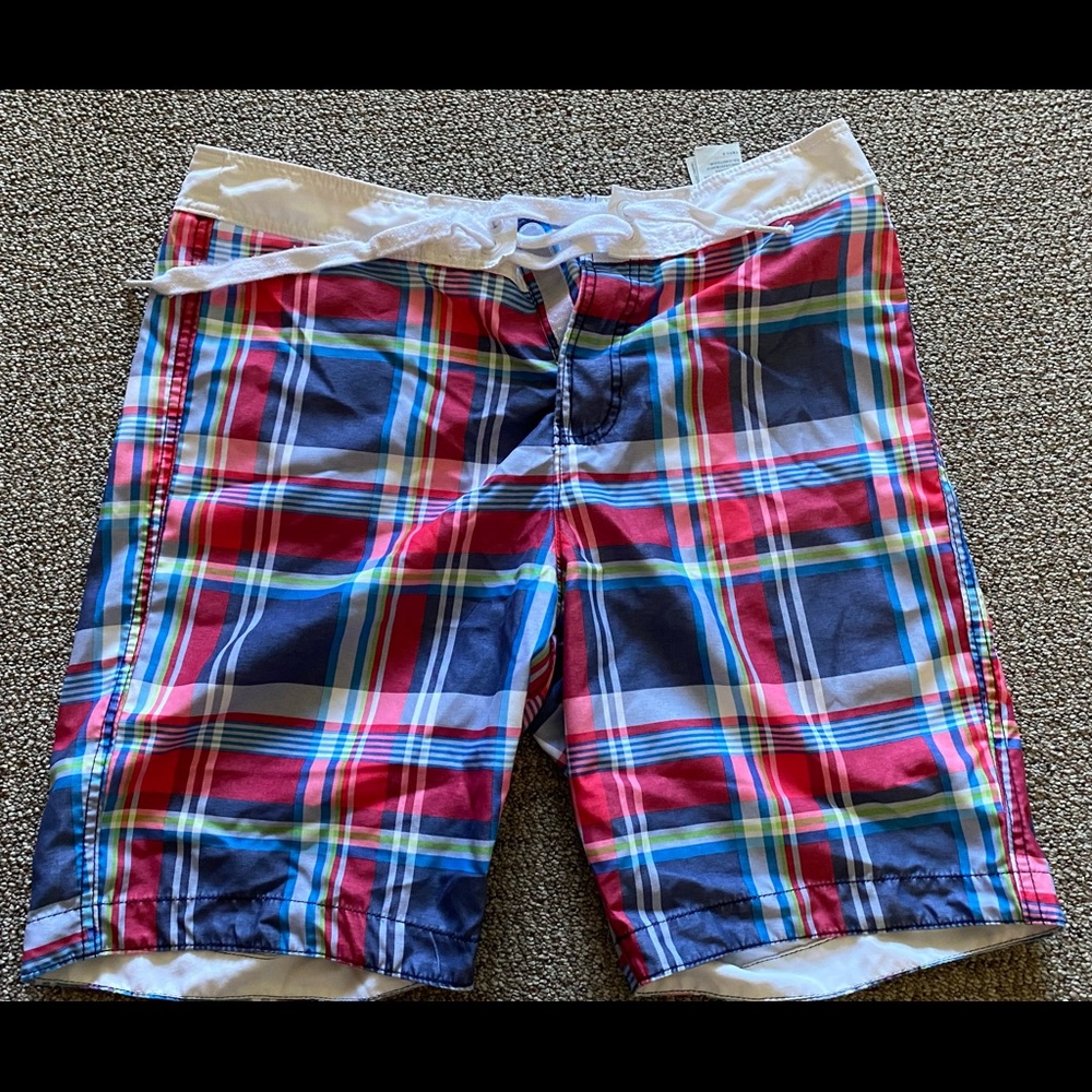 Abercrombie Plaid XL Board shorts